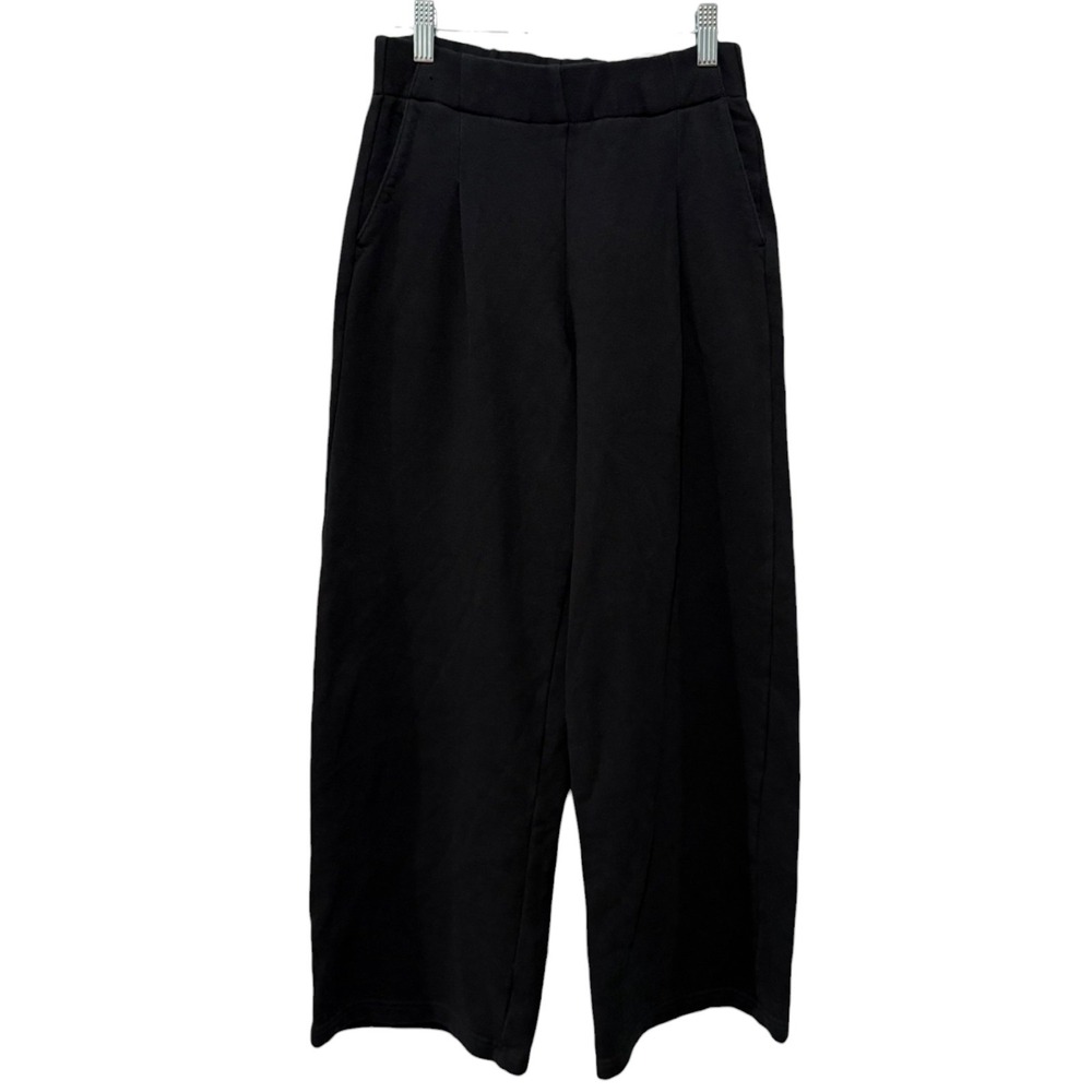 Aerie Women Always & Forever Real Wide Leg Cozy Sweatpants XS Short Black Lounge